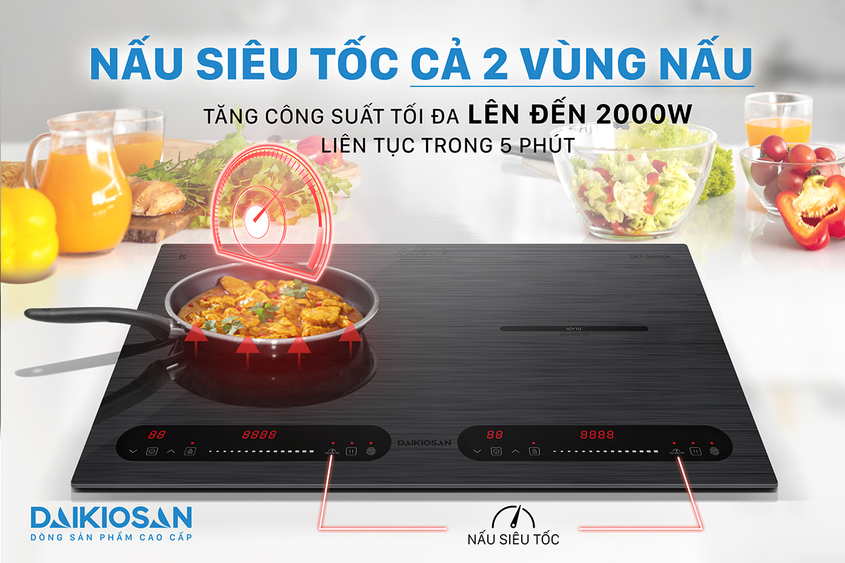 Bếp từ đôi Daikiosan DKT-200006.