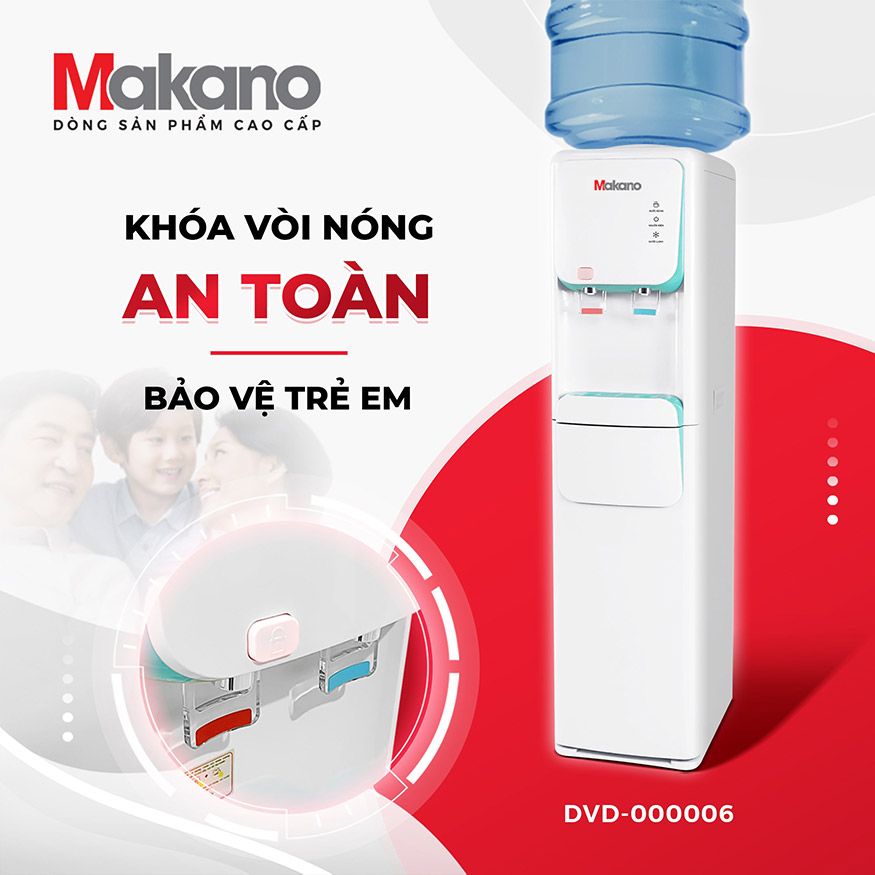 Cây nước nóng lạnh Makano DVD-000006 có thiết kế khóa an toàn