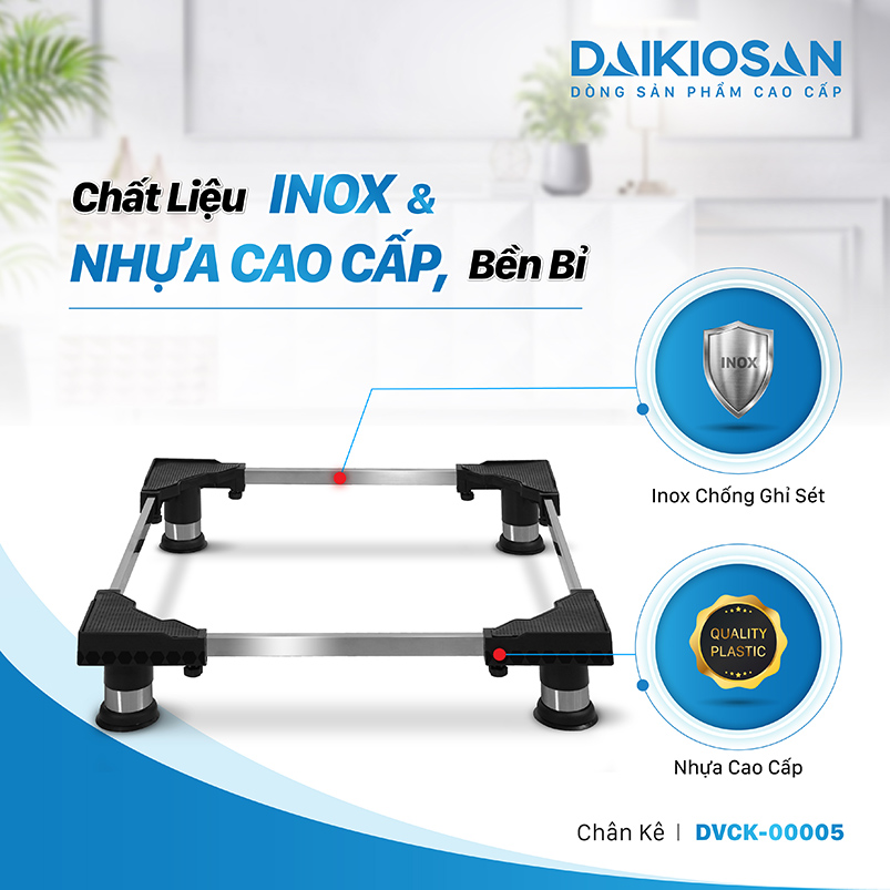 Chất liệu inox và nhựa cao cấp