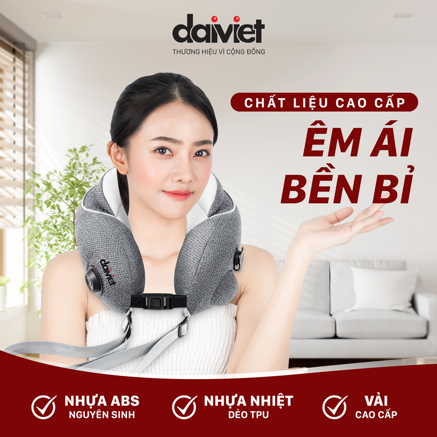 Máy massage cổ Đại Việt DVMG-00002 được cấu thành từ các chất liệu vô cùng cao cấp