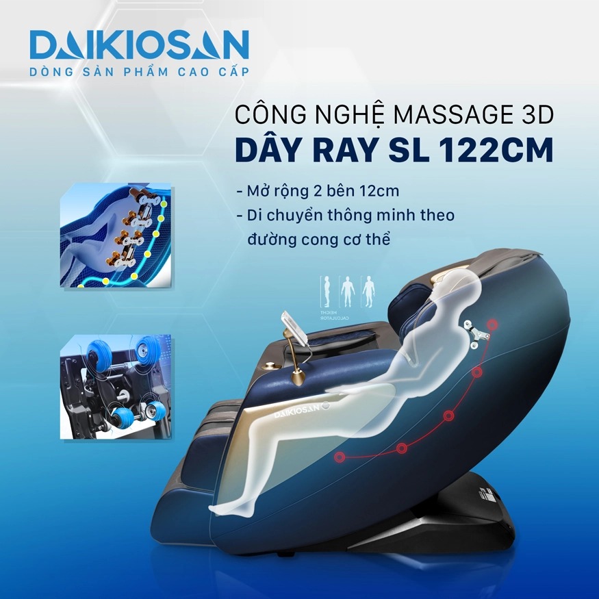 Ghế massage Daikiosan DKGM-20006 là món quà chăm sóc sức khỏe hoàn hảo cho cả gia đình bạn