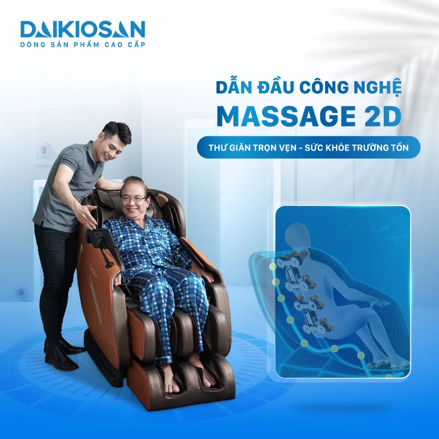 Ghế massage Daikiosan DKGM-00002 dẫn đầu công nghệ massage 2d