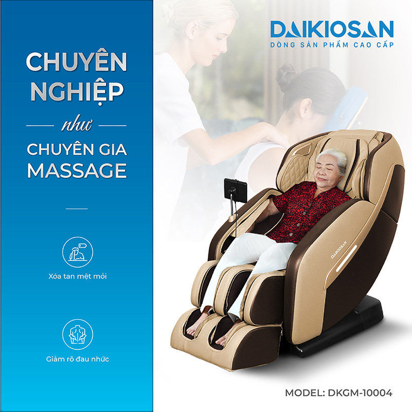 Ghế massage Daikiosan DKGM-10004 là sản phẩm ghế massage cao cấp 