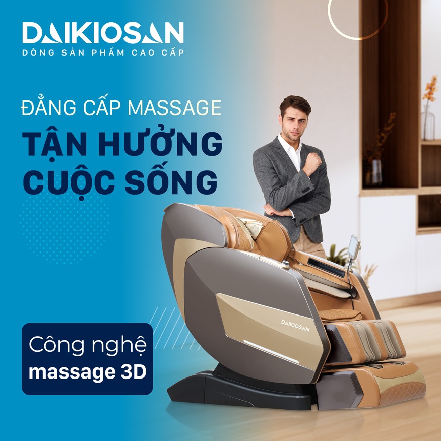 Ghế massage Daikiosan DKGM-20004 ứng dụng công nghệ 3D