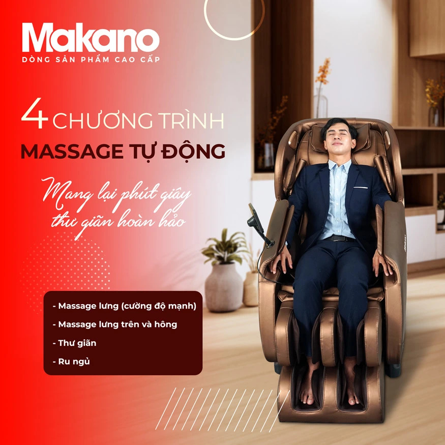 MKGM-00002 được lập trình sẵn 4 chương trình massage tự động