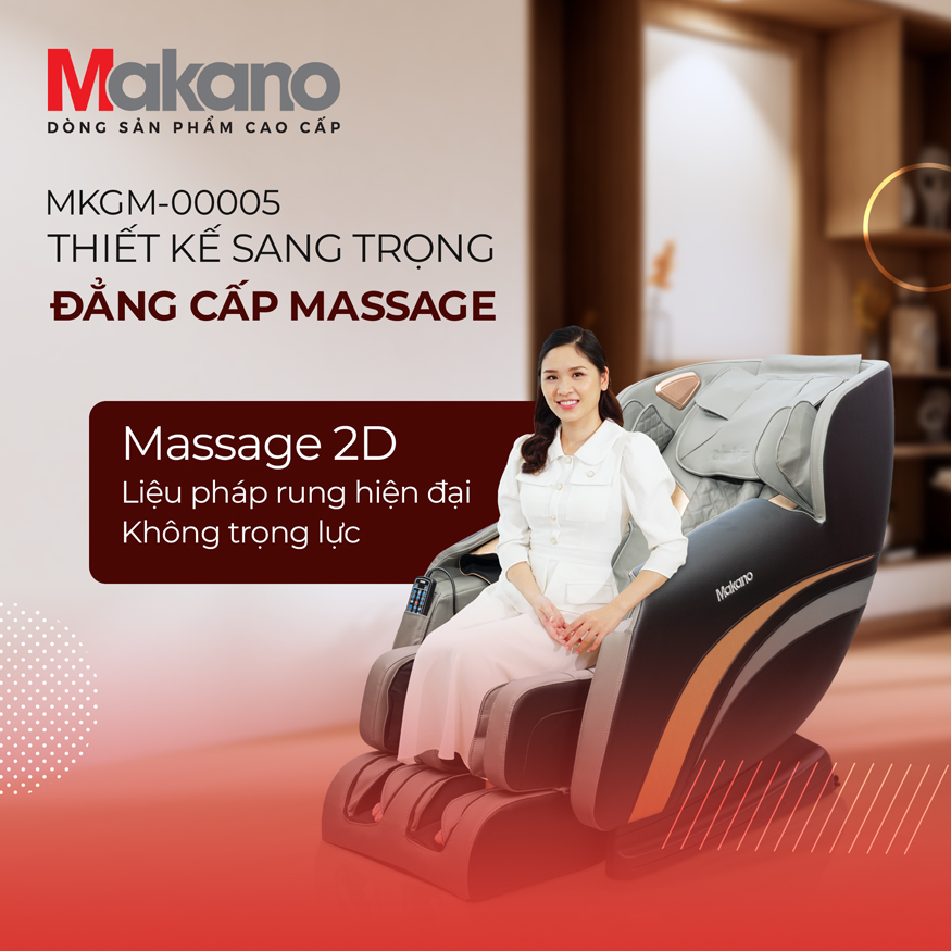 Ghế massage Makano MKGM-00005 không chỉ đơn giản là một sản phẩm chăm sóc sức khỏe mà còn được sử dụng như đồ nội thất sang trọng