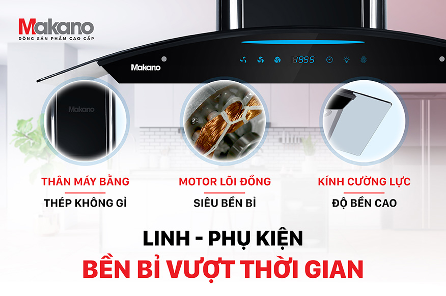 máy hút mùi mkh-000001 linh kiện bền bỉ vượt thời gian