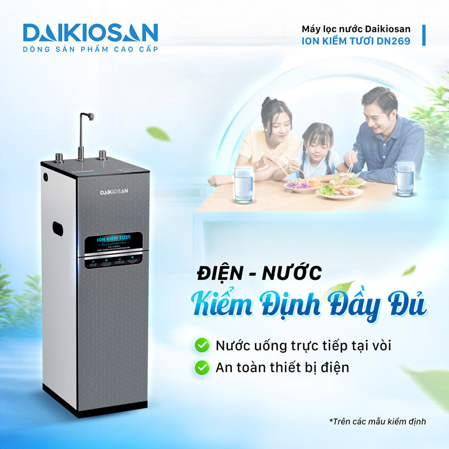 Máy lọc nước ion kiềm được kiểm định chất lượng 