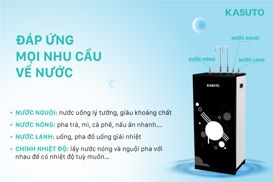 Máy lọc nước RO nóng nguội lạnh Kasuto KSW-42710H