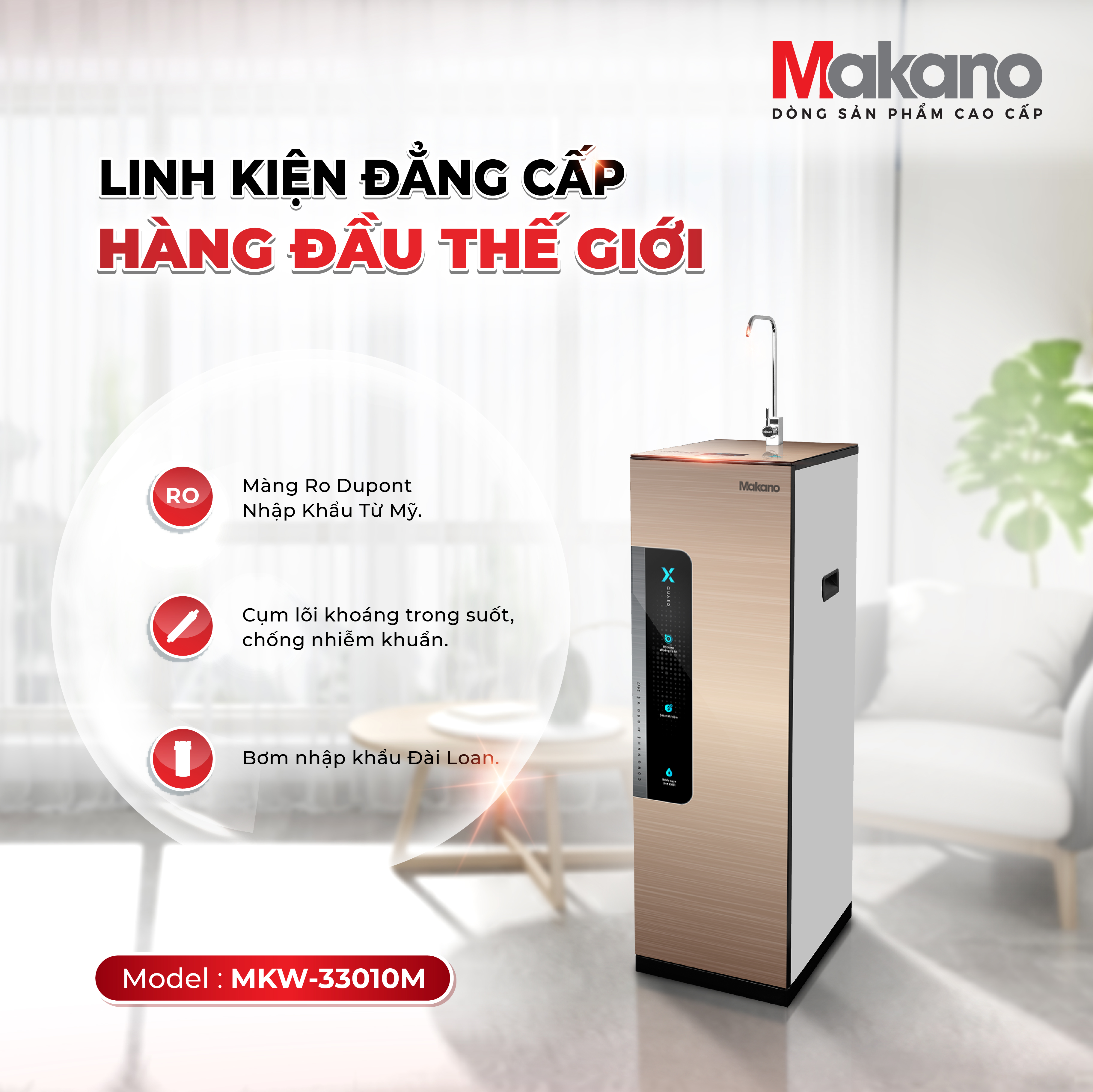 MKW-32210M với linh kiện đẳng cấp