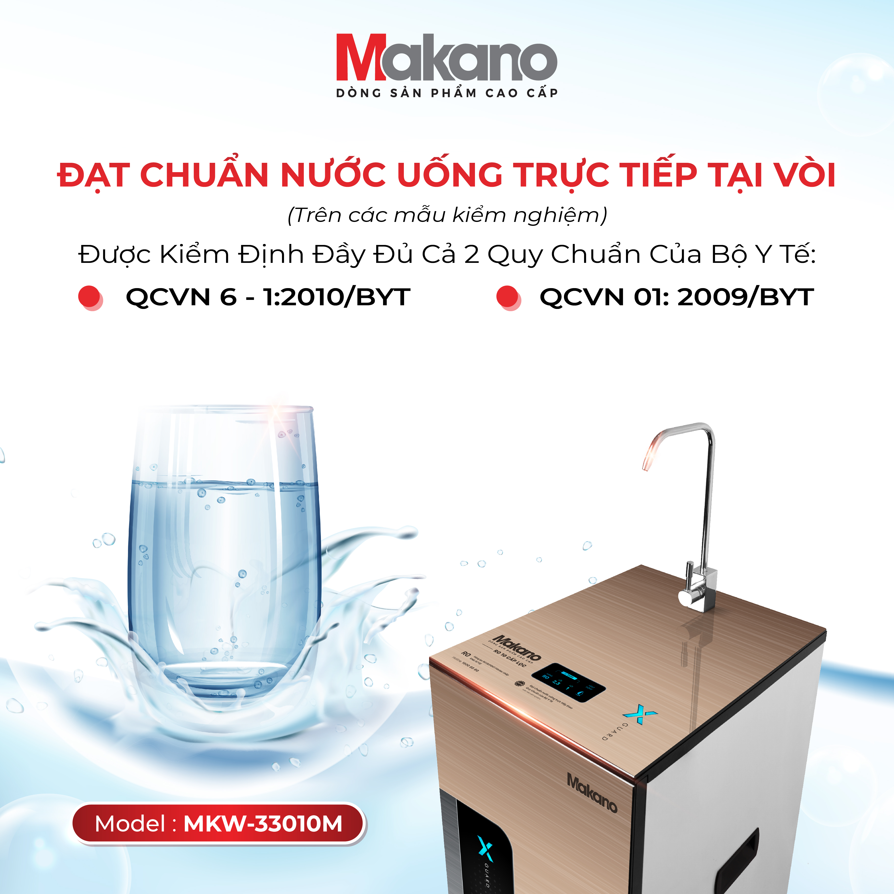 MKW-33010M đạt chuẩn nước uống trực tiếp tại vòi