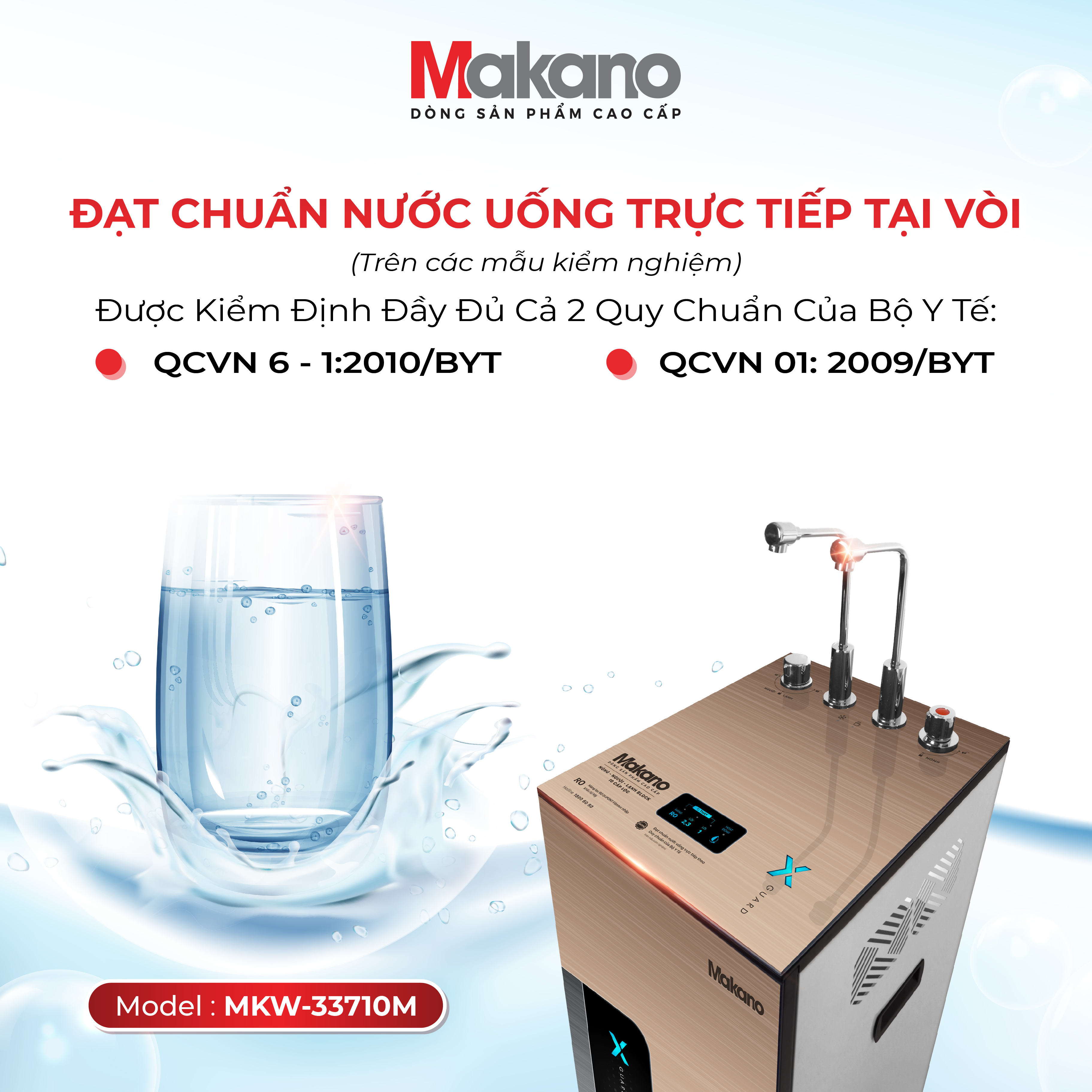 MKW-33710M đạt chuẩn nước uống trực tiếp tại vòi