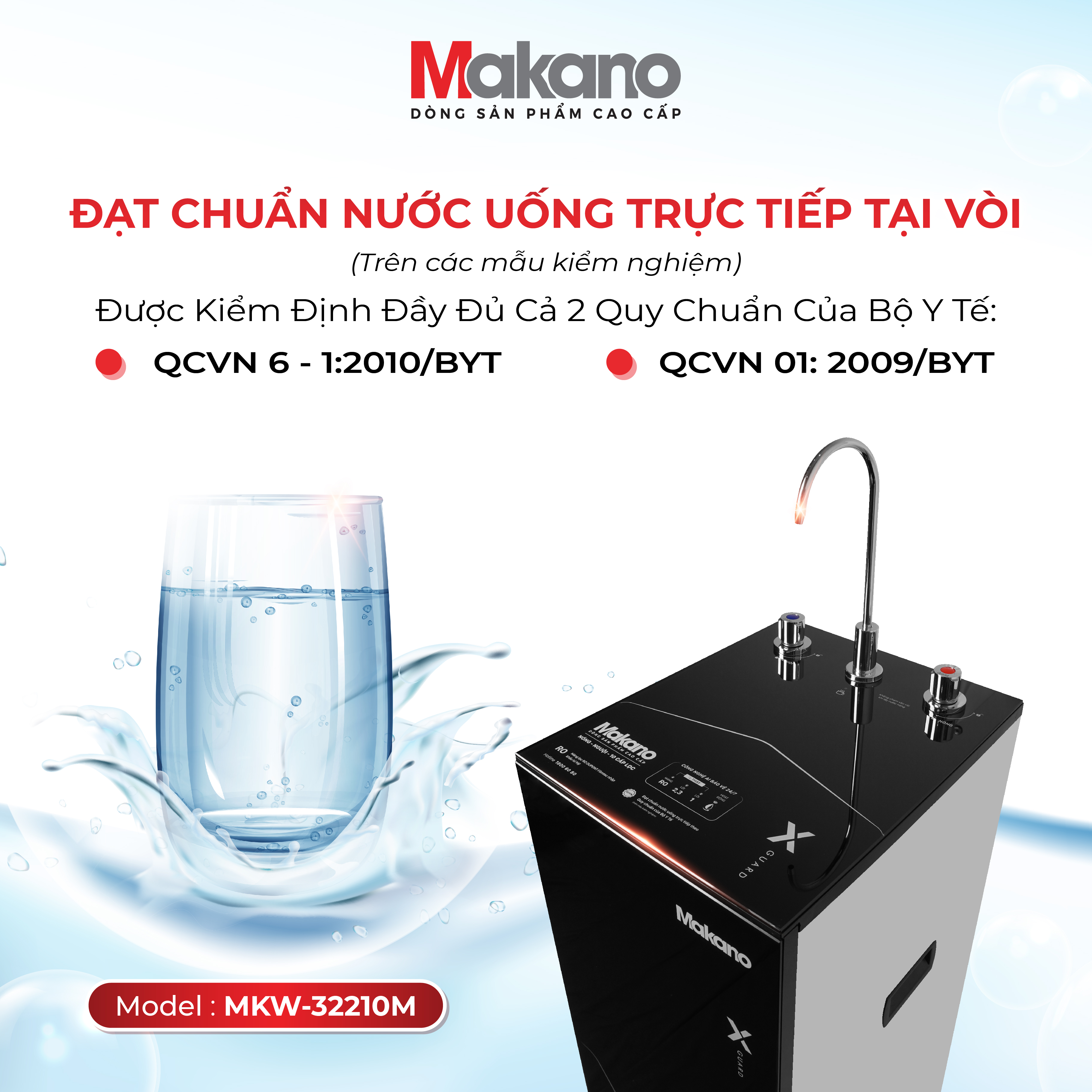 MKW-32210M đạt chuẩn nước uống trực tiếp tại vòi