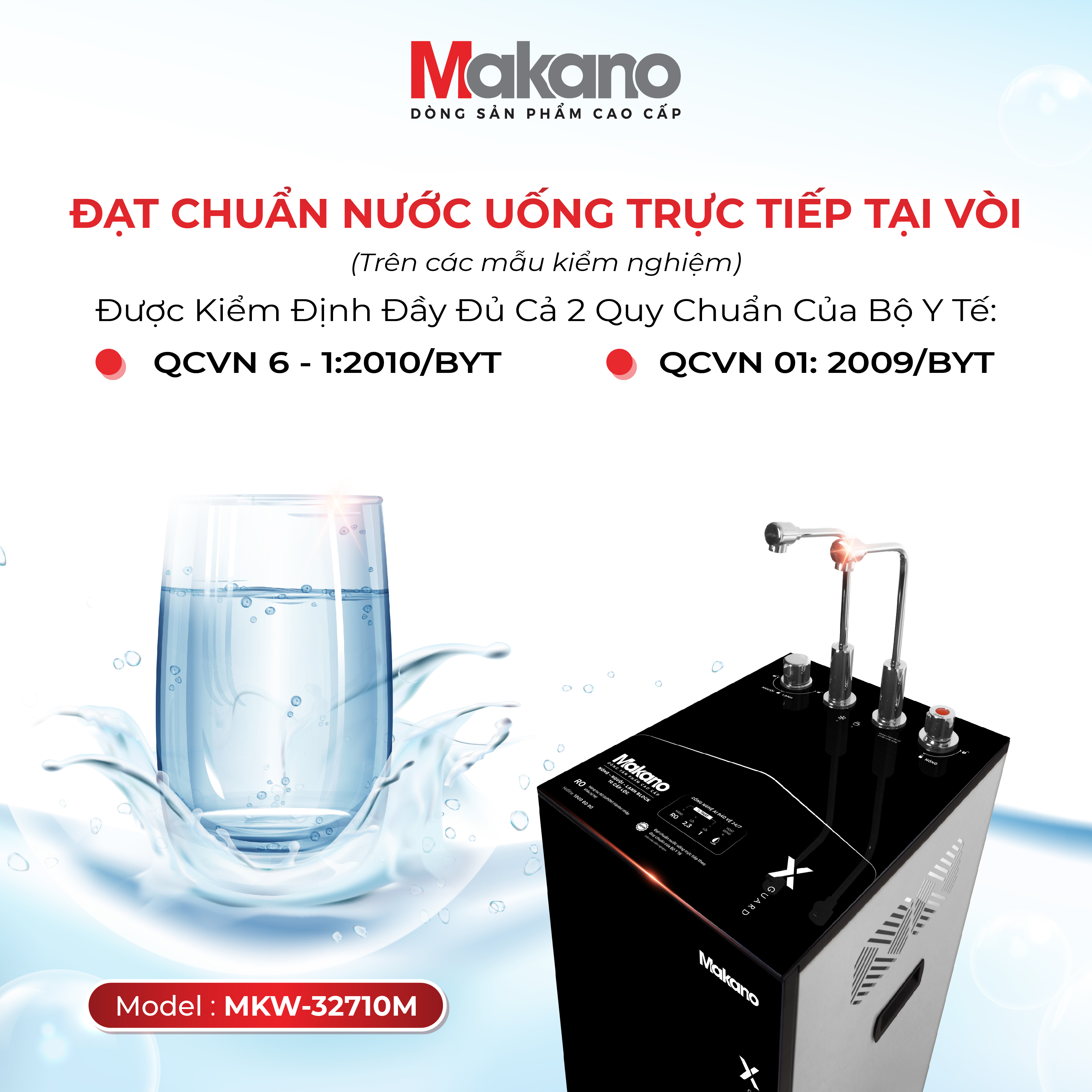 MKW-32710M đạt chuẩn nước uống trực tiếp tại vòi