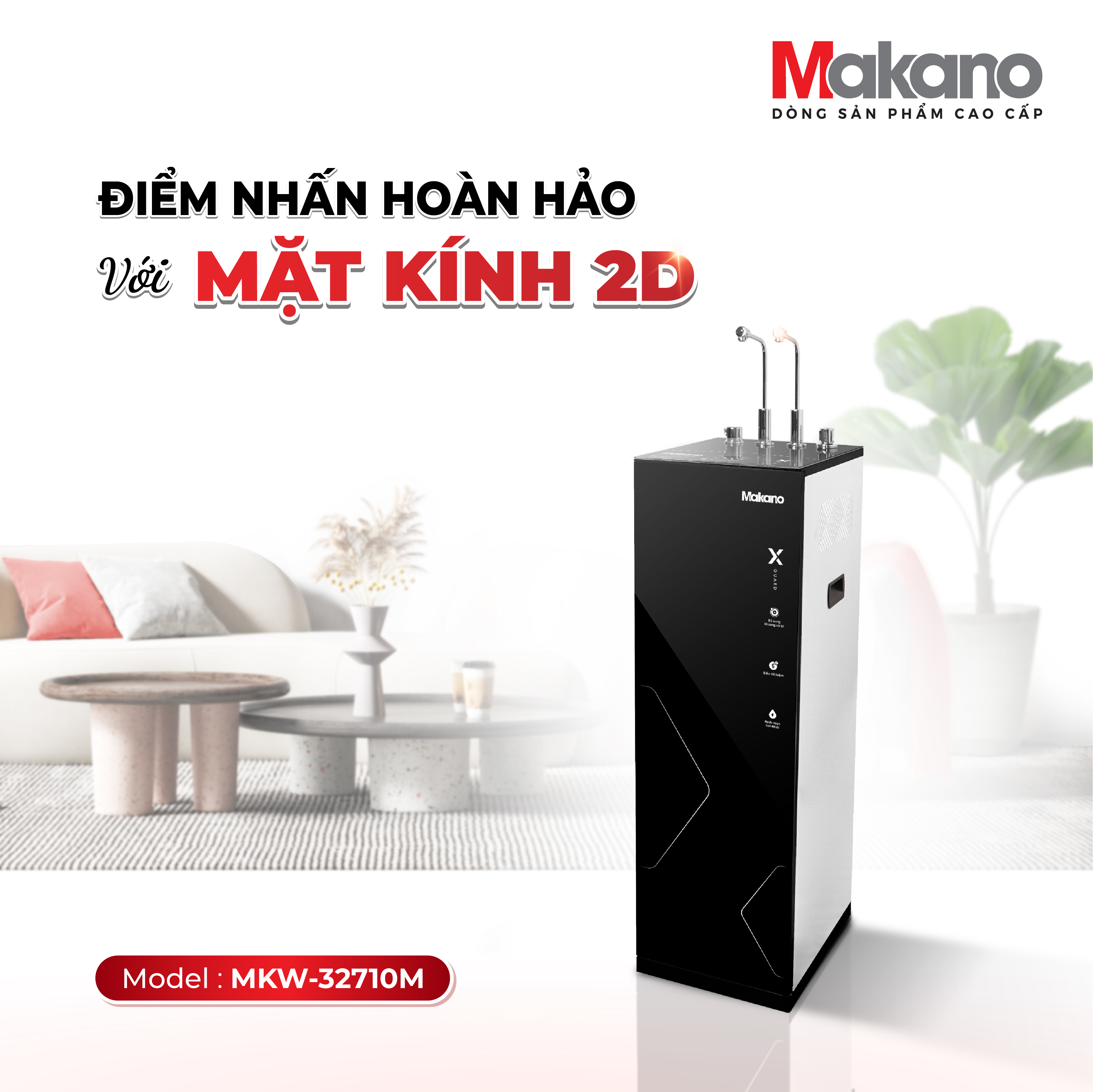 MKW-32710M với mặt kính 2D