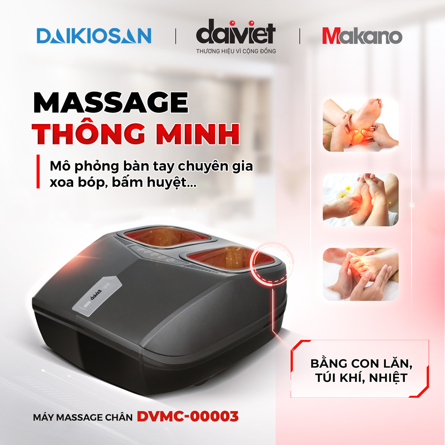 Máy massage chân Đại Việt DVMC-00003 ứng dụng thông minh