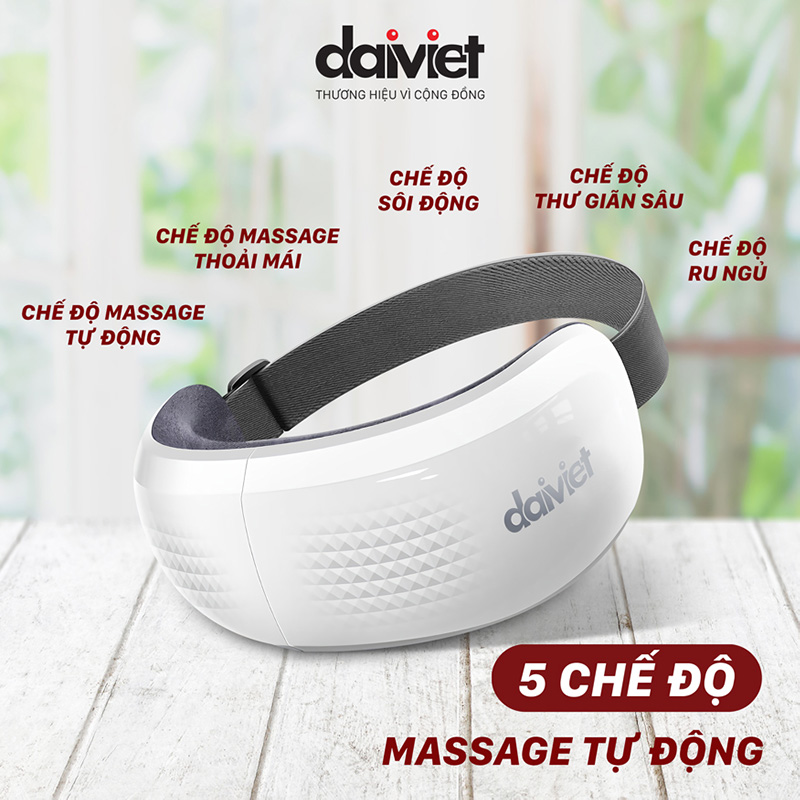 Máy massage mắt Đại Việt DVMM-00001 được thiết lập 5 chế độ massage tự động