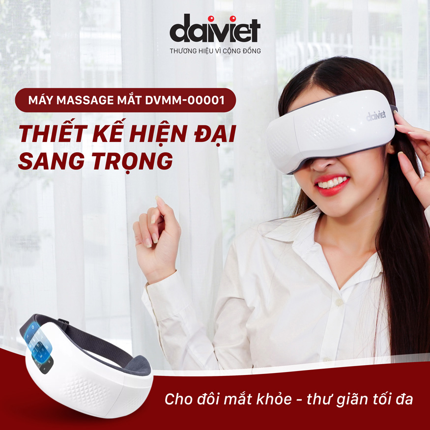 áy massage mắt Đại Việt DVMM-00001 được thiết kế theo phong cách tối giản