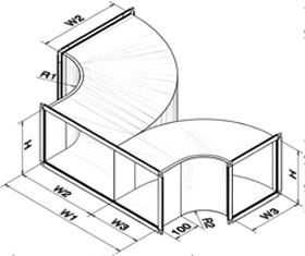 ống gió rẽ nhánh hai bên