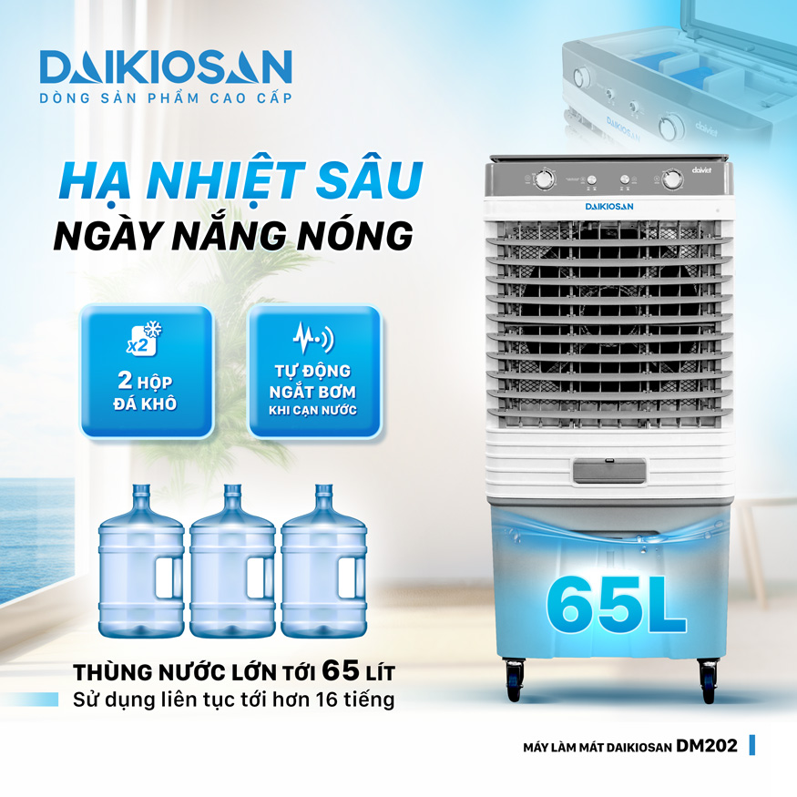 Quạt điều hòa Daikiosan DM202 hạ nhiệt nhanh cho mọi không gian