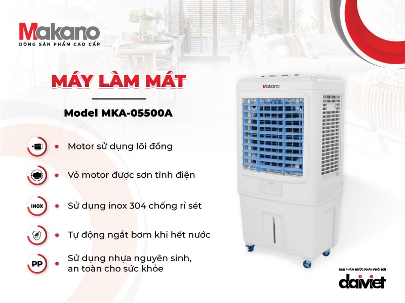 Chất lượng trong từng linh phụ kiện là nền tảng giúp Makano MKA-05500A có tuổi thọ cao