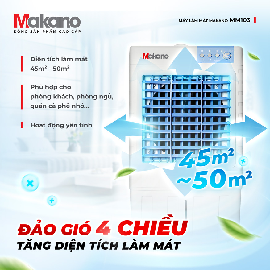 Quạt điều hòa Makano MM103 làm mát siêu nhanh