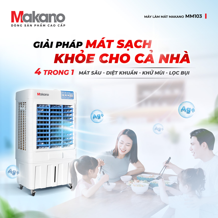 Quạt điều hòa Makano MM103 khí mát chuẩn sạch cho mọi nhà