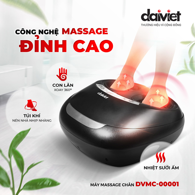 Máy massage chân DVMC-00001 dựa trên công nghệ massage hiện đại